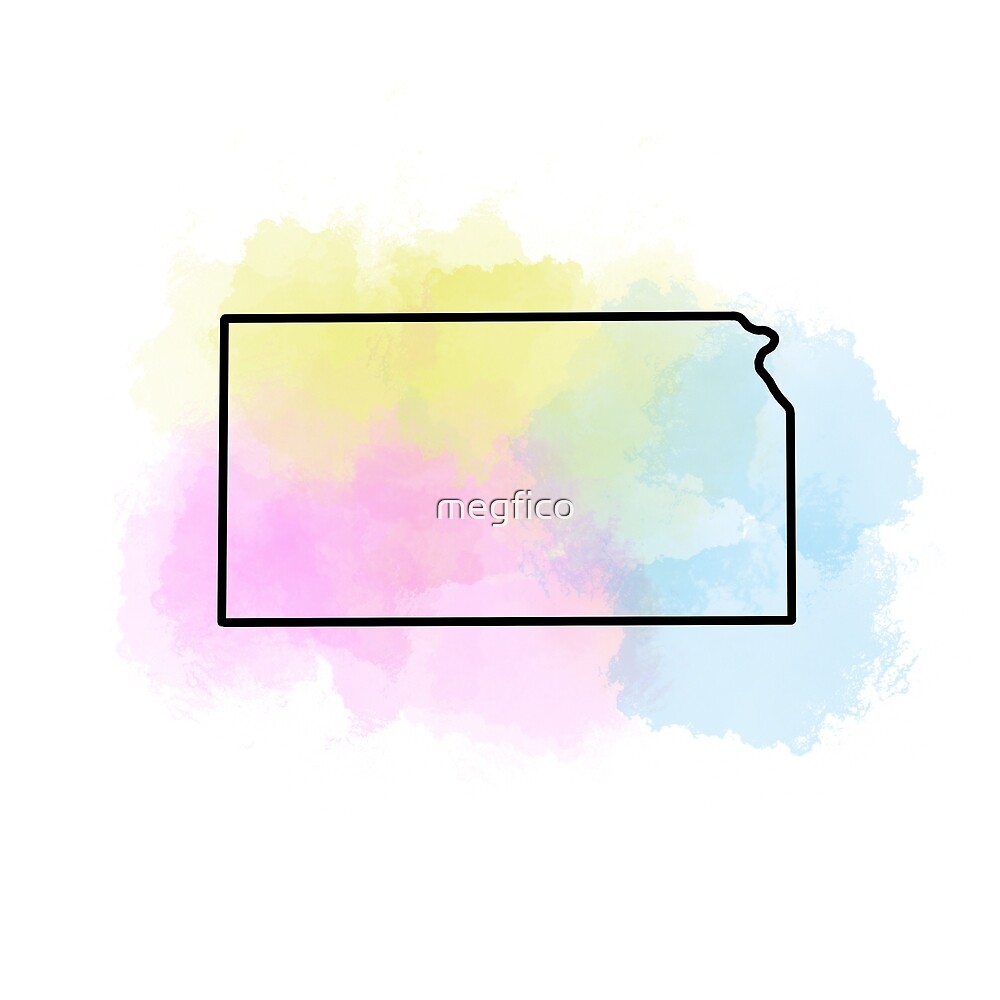 "Watercolor Kansas" by megfico Redbubble