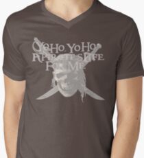 Yo Ho, Yo Ho A Pirate's Life for Me Men's V-Neck T-Shirt