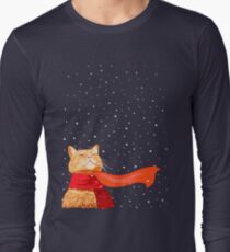 Tabby loves Snow Long Sleeve T-Shirt