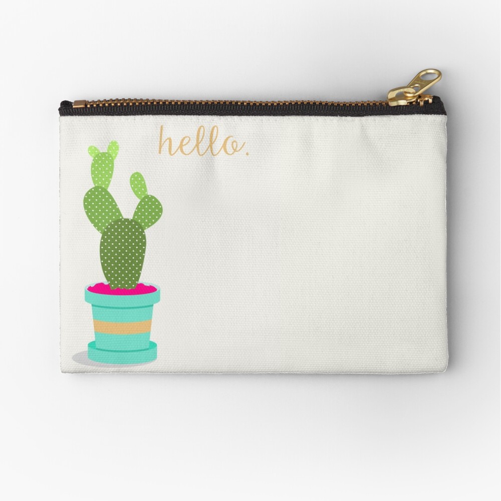 Friendly Cactus Zipper Pouch