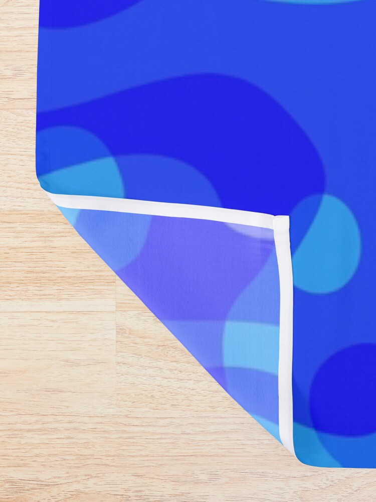 Alternate view of Decorative blue stripes Shower Curtain