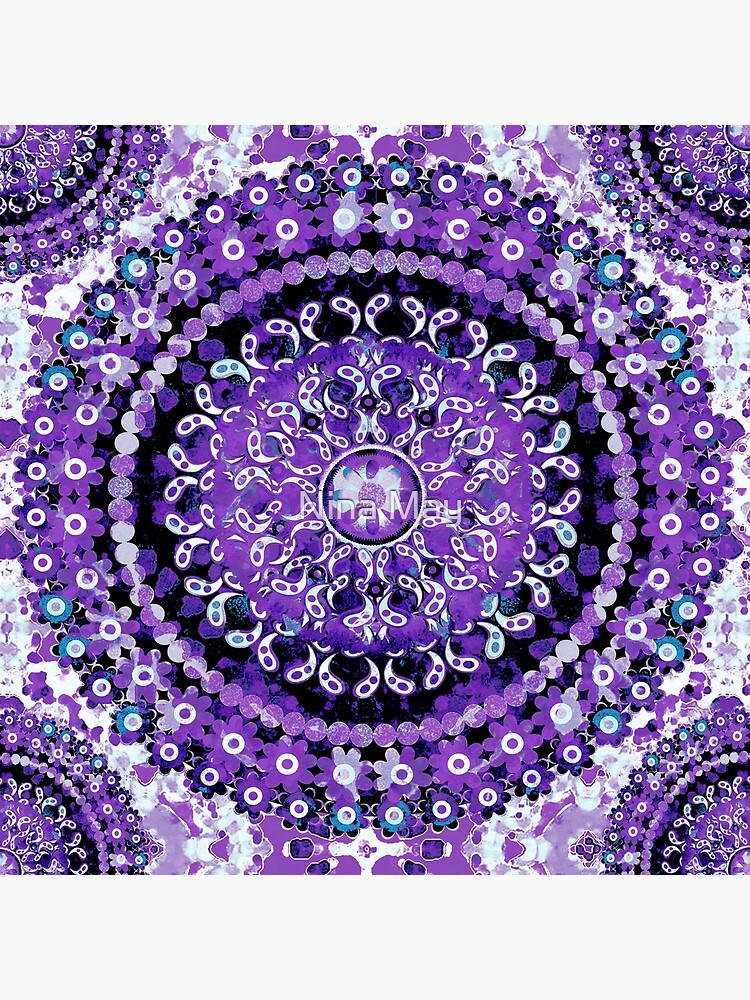 Boho Mosaic Mandala Purple by ninabmay