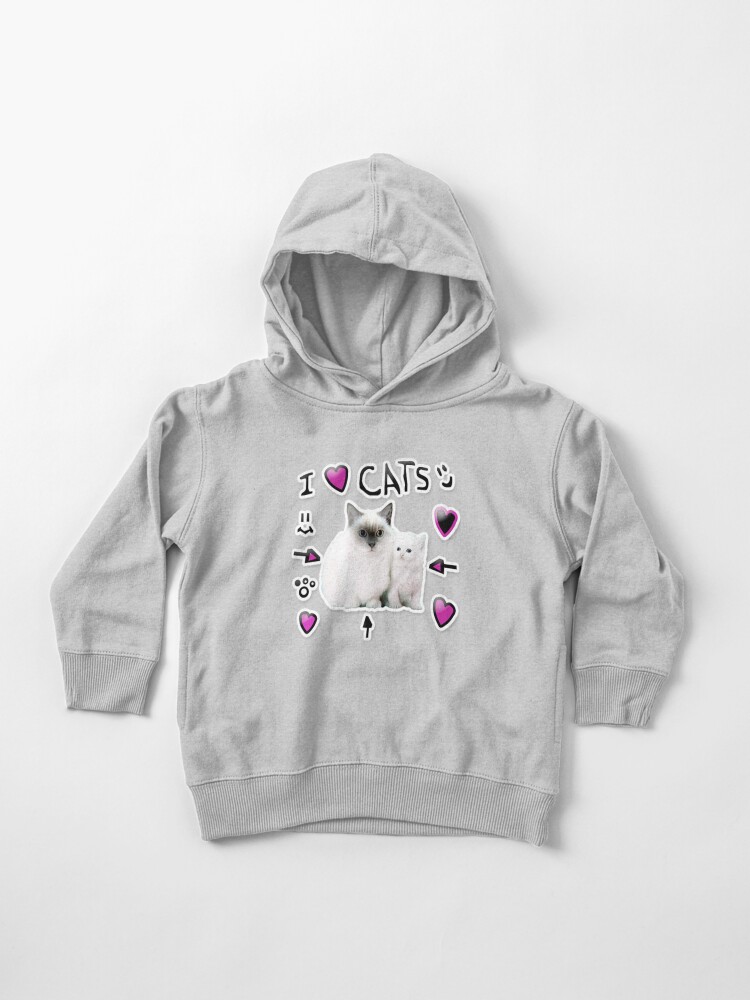 Denis Daily I Love Cats Toddler Pullover Hoodie By Thatbeardguy - younoob white and yellow sweater roblox
