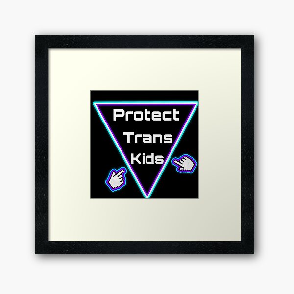 Protect Trans Kids Gamer Framed Art Print
