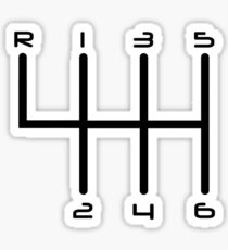 6-Speed Manual Transmission Gear Stick H-Pattern Sticker