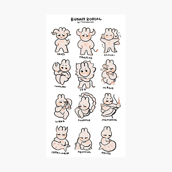 Bunny Horoscope (print) Photographic Print