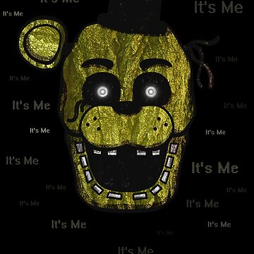 Golden Freddy Fazbear Matte Vinyl Sticker handdrawn 