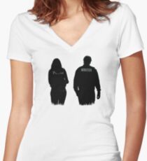 A Writer & His Muse Women's Fitted V-Neck T-Shirt
