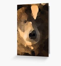 brown bear abstract Greeting Card