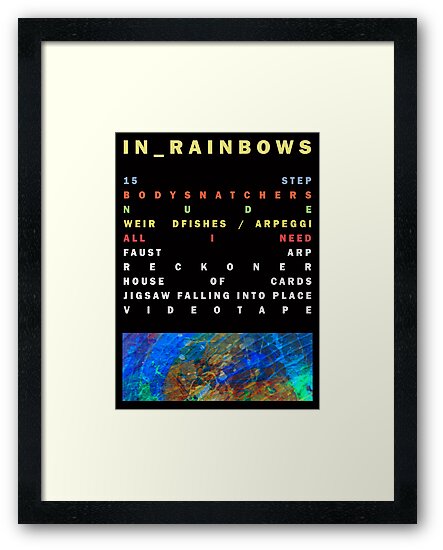 Radiohead In Rainbows Framed 30 x 40 Official Print