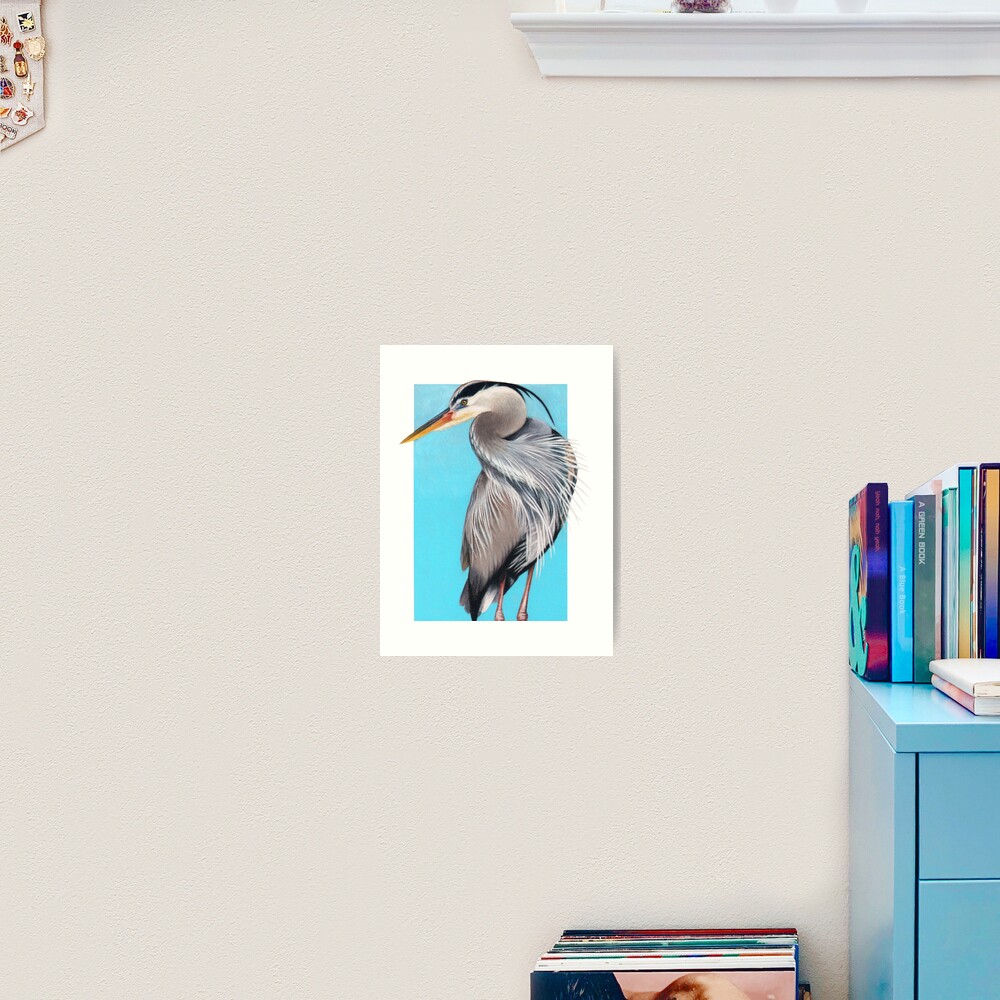 Great Blue Heron art by Wildlife Artist Sherrie Spencer Art Print