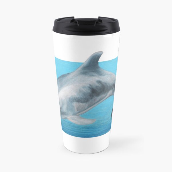 Dolphin art by Wildlife Artist Sherrie Spencer Travel Mug