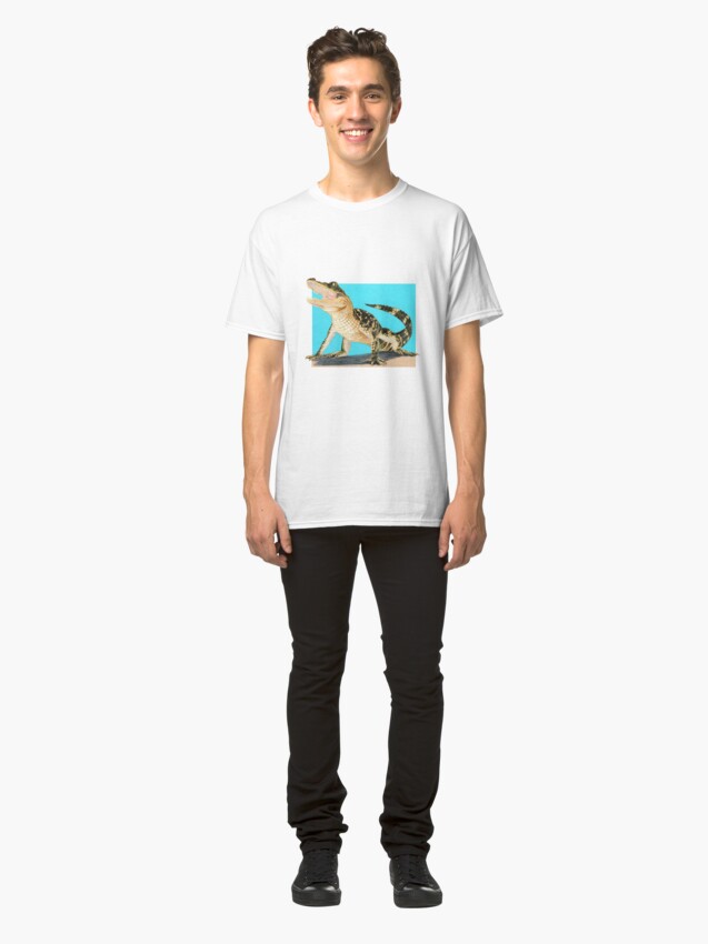 Alternate view of Baby Alligator Smiling! art by Wildlife Artist Sherrie Spencer Classic T-Shirt