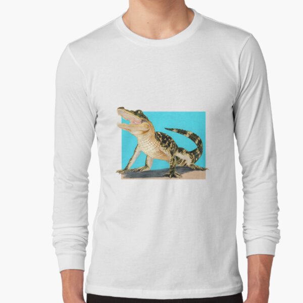 Baby Alligator Smiling! art by Wildlife Artist Sherrie Spencer Long Sleeve T-Shirt