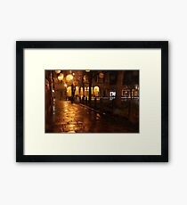 Glossop one wet autumn evening Framed Print