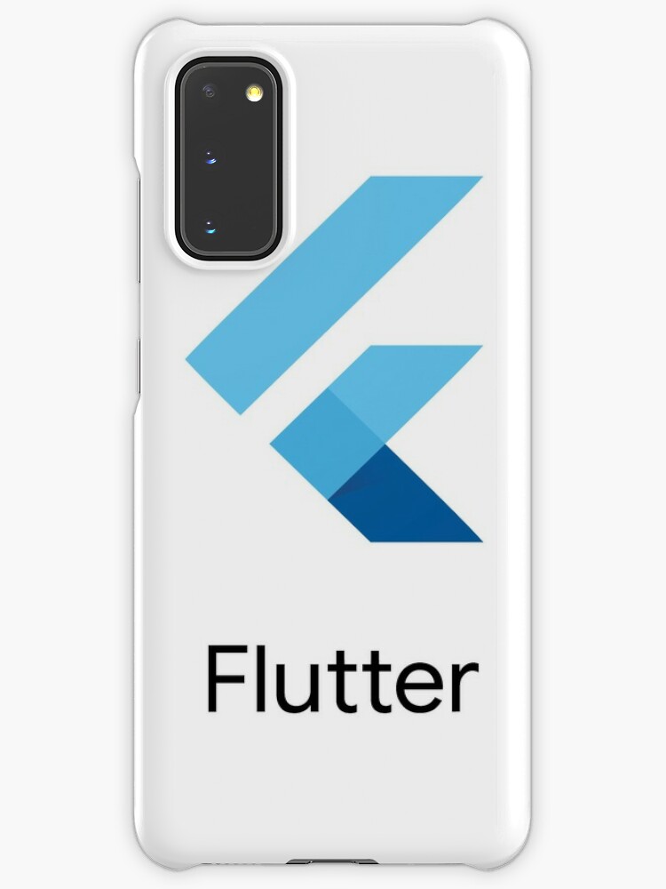 Flutter Sdk Logo With Name In Black Case Skin For Samsung Galaxy By Ciberninjas Redbubble