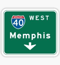 Pegatina Memphis, TN Road Sign
