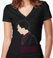 Consulting Detective Women's Fitted V-Neck T-Shirt
