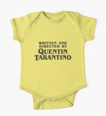Written and Directed by Quentin Tarantino (dark) Short Sleeve Baby One-Piece