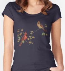 Kardinal Paar Tailliertes Rundhals-Shirt