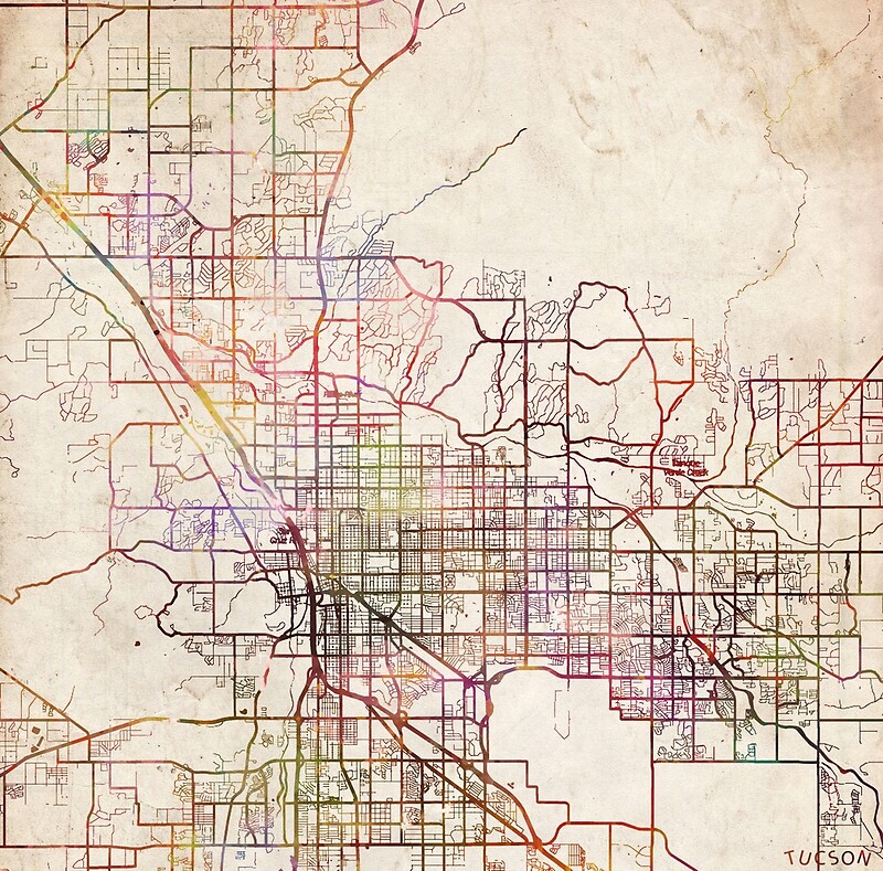 "Tucson map" Posters by MapMapMaps | Redbubble