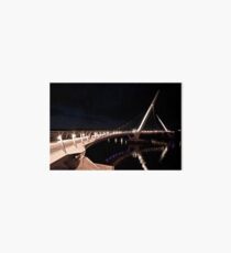 Peace Bridge over river Foyle, Derry Art Board