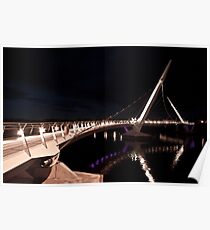 Peace Bridge over river Foyle, Derry Poster