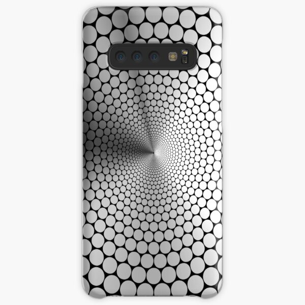 Optical Illusion Angle Gradient Silver on Black NOIR Samsung Galaxy Snap Case