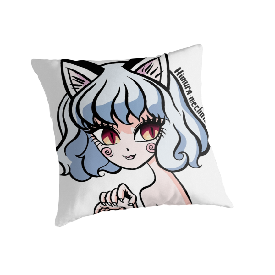 "Neferpitou from anime Hunter x Hunter" Throw Pillows by Alexandra