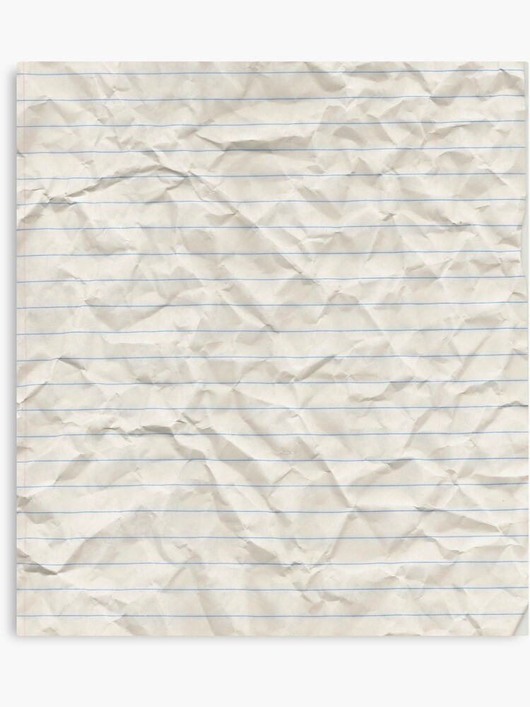 crinkled lined paper canvas print lined paper to print