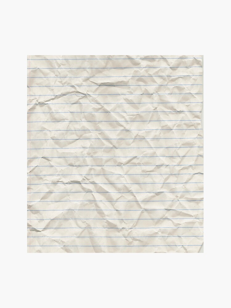 crinkled lined paper photographic print lined paper to print