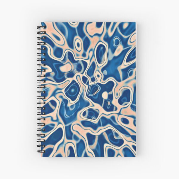 Abstraction of DarkSlateBlue Bisque Spiral Notebook
