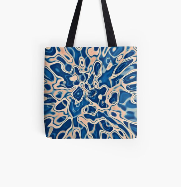 Abstraction of DarkSlateBlue Bisque All Over Print Tote Bag