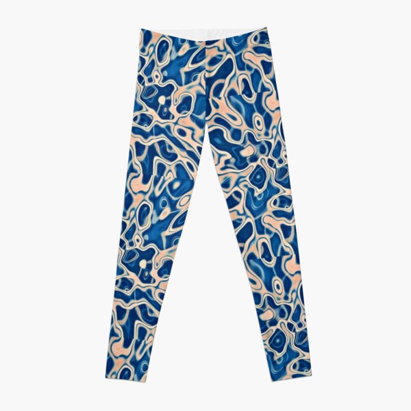 Abstraction of DarkSlateBlue Bisque Leggings
