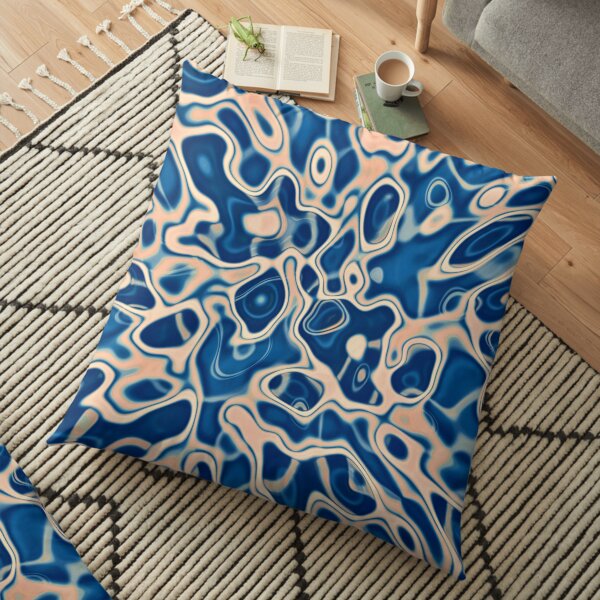 Abstraction of DarkSlateBlue Bisque Floor Pillow