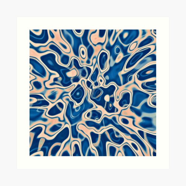 Abstraction of DarkSlateBlue Bisque Art Print