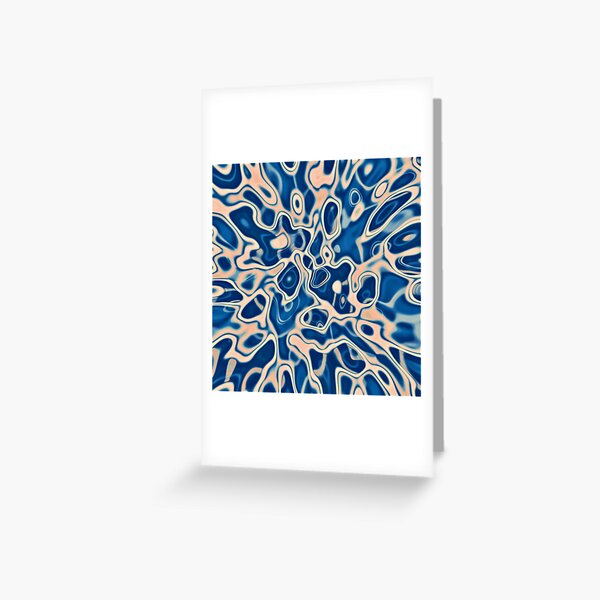 Abstraction of DarkSlateBlue Bisque Greeting Card