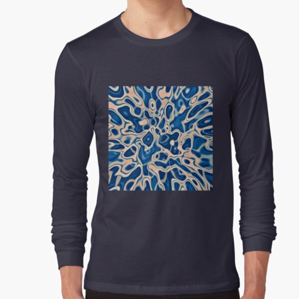 Abstraction of DarkSlateBlue Bisque Long Sleeve T-Shirt