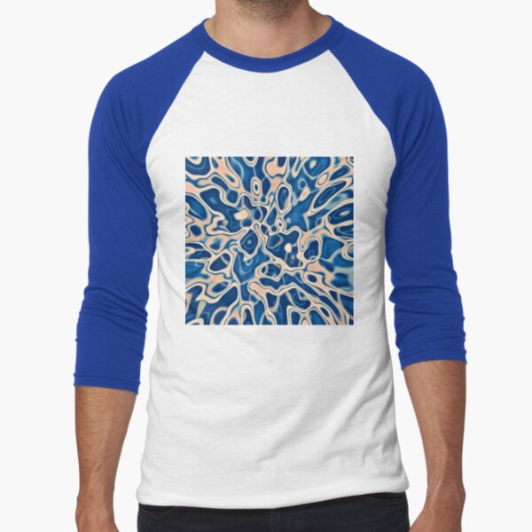 Abstraction of DarkSlateBlue Bisque Baseball ¾ Sleeve T-Shirt
