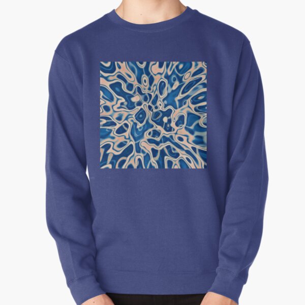 Abstraction of DarkSlateBlue Bisque Pullover Sweatshirt