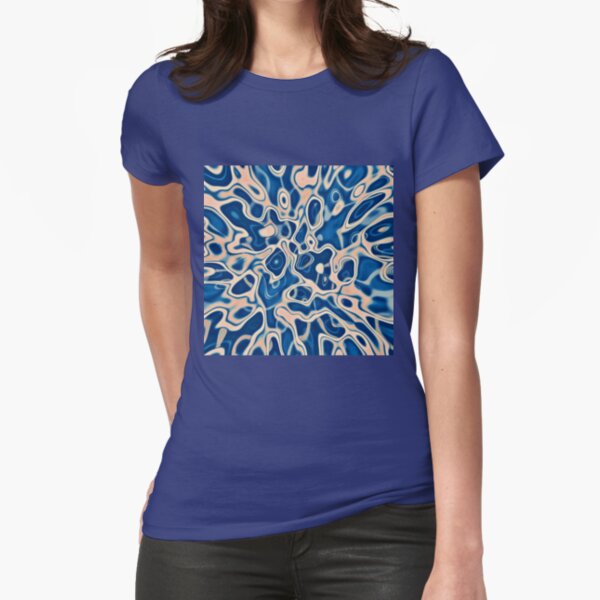 Abstraction of DarkSlateBlue Bisque Fitted T-Shirt