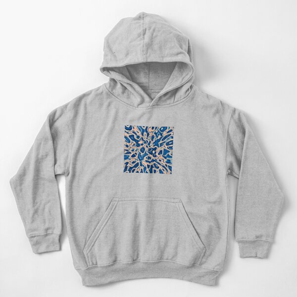 Abstraction of DarkSlateBlue Bisque Kids Pullover Hoodie