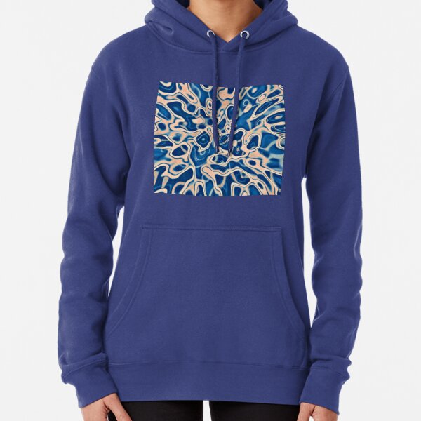 Abstraction of DarkSlateBlue Bisque Pullover Hoodie