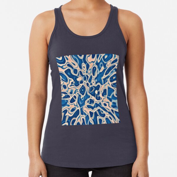 Abstraction of DarkSlateBlue Bisque Racerback Tank Top