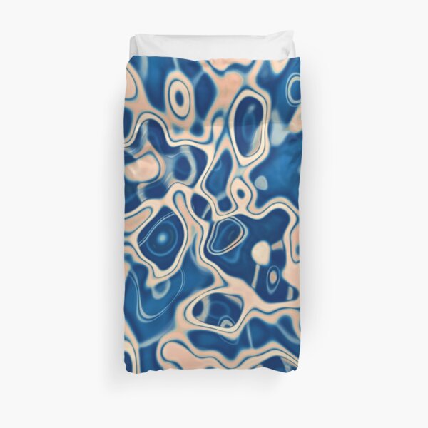 Abstraction of DarkSlateBlue Bisque Duvet Cover
