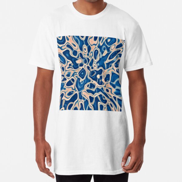 Abstraction of DarkSlateBlue Bisque Long T-Shirt