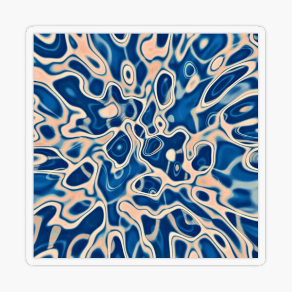 Abstraction of DarkSlateBlue Bisque Transparent Sticker