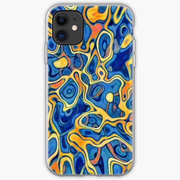 Abstraction of SteelBlue Golden Grass iPhone Soft Case