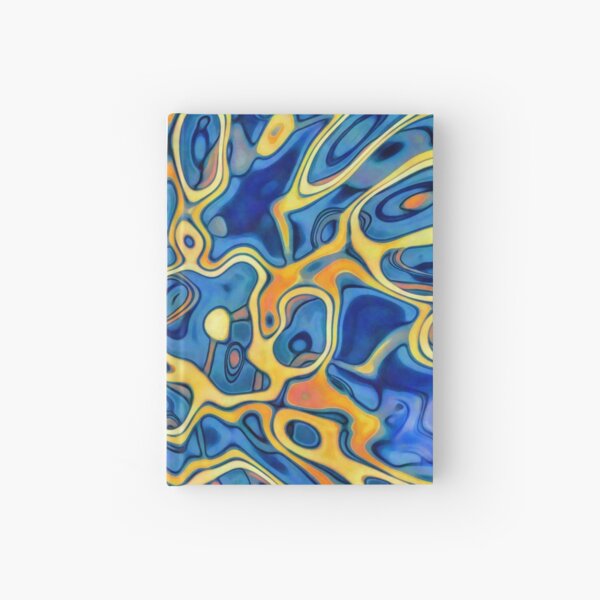 Abstraction of SteelBlue Golden Grass Hardcover Journal