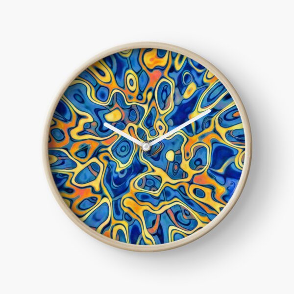 Abstraction of SteelBlue Golden Grass Clock
